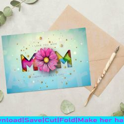 Printable Mother's Day Card, Tarjeta dia de las madres