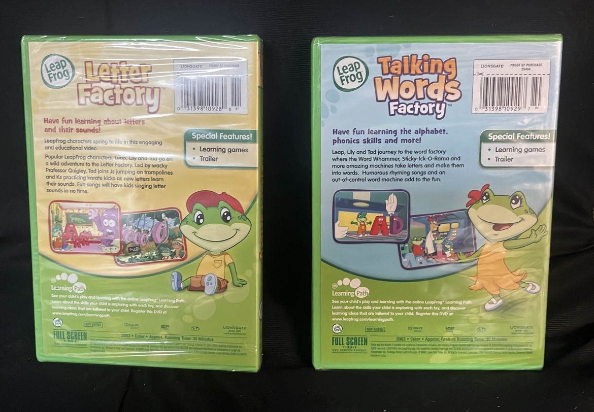 Leap Frog - Letter Factory & Talking Words Factory NEW (DVD