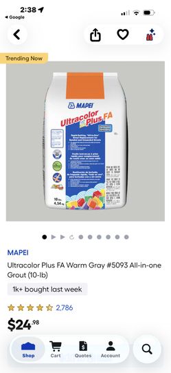 Mapei Warm Gray Grout