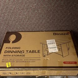 Brand New Never Opened Folding Dining Table With Storage