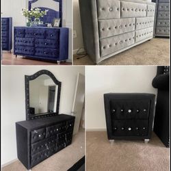 VELVET NIGHTSANDS, DRESSERS & CHESTS! READ DESCRIPTION FOR PRICES! DELIVERY INCLUDED IN PRICES!