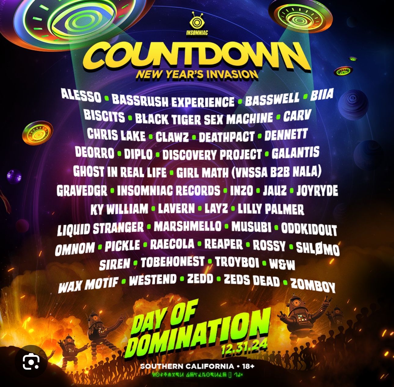 TWO Countdown NYE digital passes