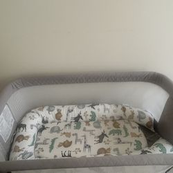 Gray Bassinet & Animal Print Lounger