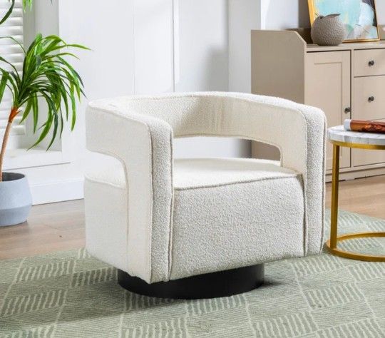 New Boucle Swivel Accent Chair