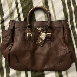 Leather Madras Handbag