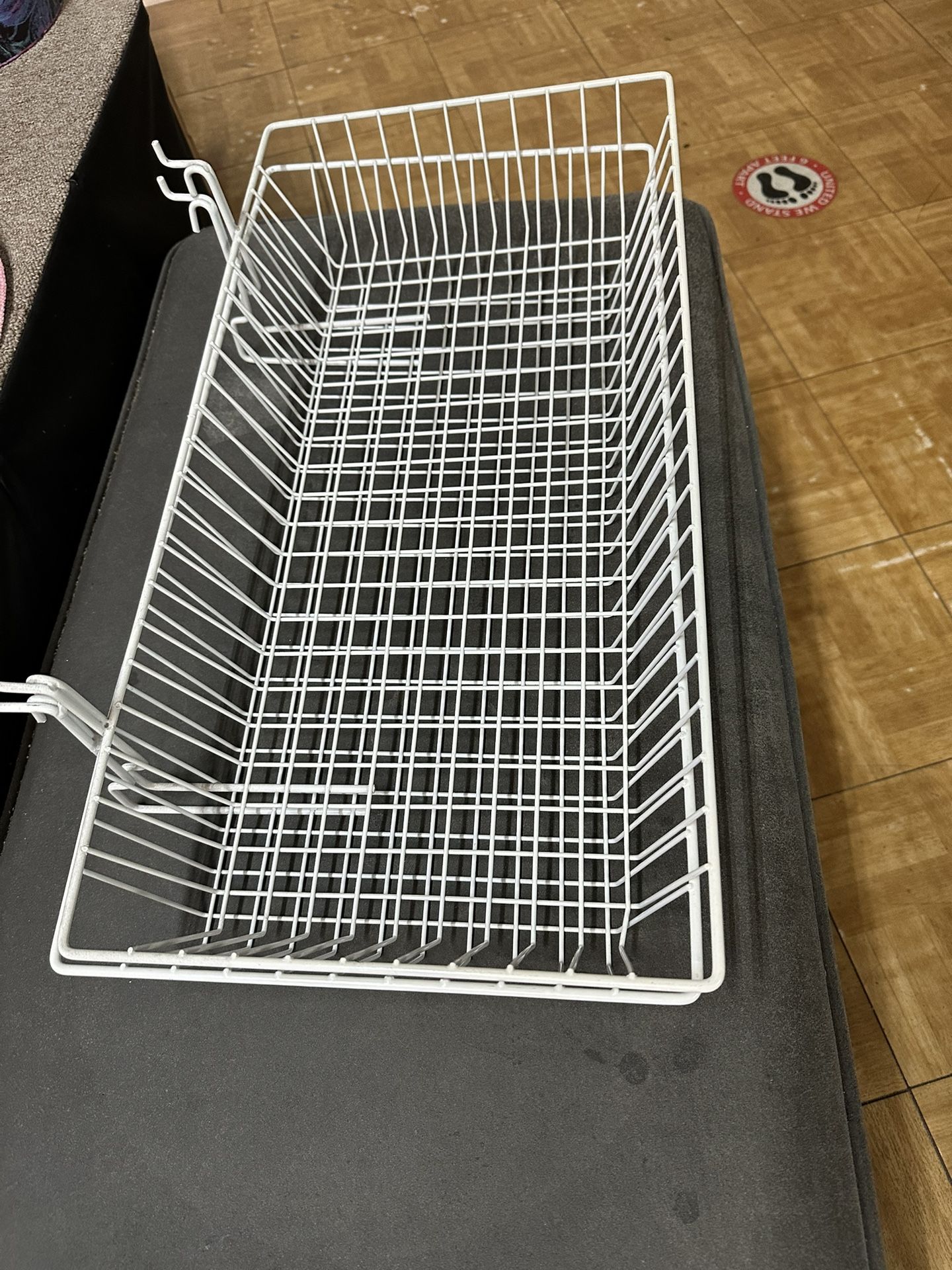White Basket Shelf For Grids