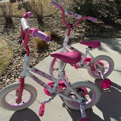 Two 12” Huffy Girls Bikes