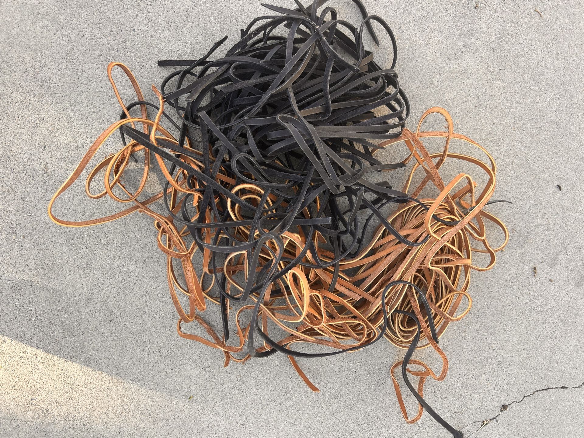 Brown and Black Leather Laces- $5 for all