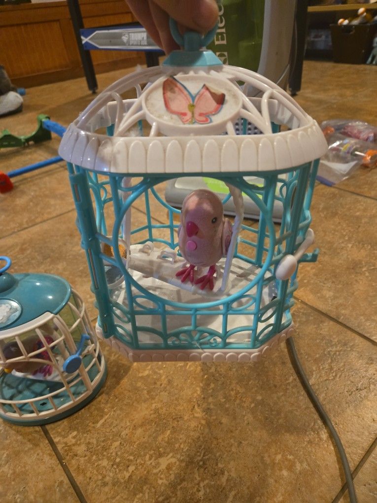 Interactive Tay Bird With Cage