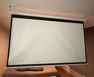 VIVOHOME 80 Inch 16:9 Pull Down Projector Screen