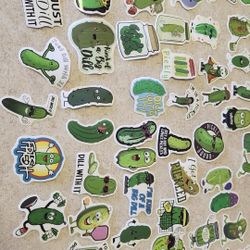 50 Pickle Stickers no repeats SHIPPING 