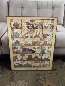 Story of Noah Animal hard mounted print