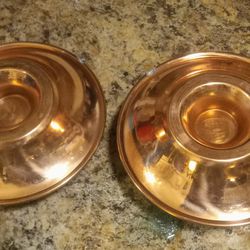 Pair Lovely Copper Candle Stick Holder Coppercraft Guild