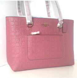 Coach Station tote Peony color. New  Never used