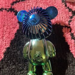 Mini Teddy Fan Blue And Green
