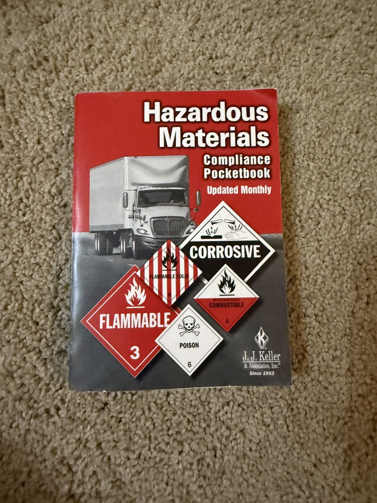 Hazardous Materials Compliance Pocketbook J.J. Keller hazmat compliance guide.