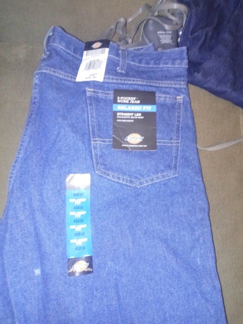 Size 40x 30 Dickies 5 Pocket Work Jeans Relaxed Fit 