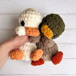 Crochet Duck Snuggler Plushie Stuffed Animal  Baby Toddler Toy