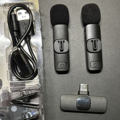 2 Pack Wireless Lavalier Microphone