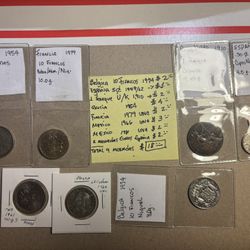 9 Monedas De Diferentes Países. 