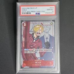 One Piece Sanji 25th Anniversary Psa 10
