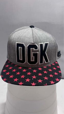 DGK Kayo Corp Snapback Hat Gray Black Pink Stars Flat Bill Skate Streetwear Cap