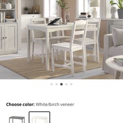 IKEA White Dining Table Set 