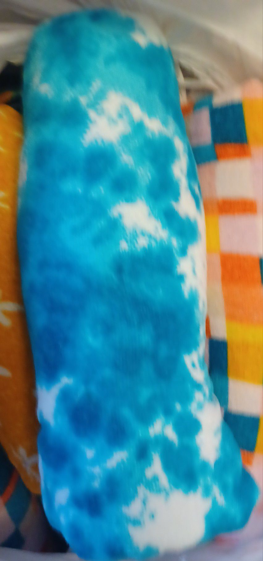 Towel Shower Wrap - Blue lighting tie Dye 