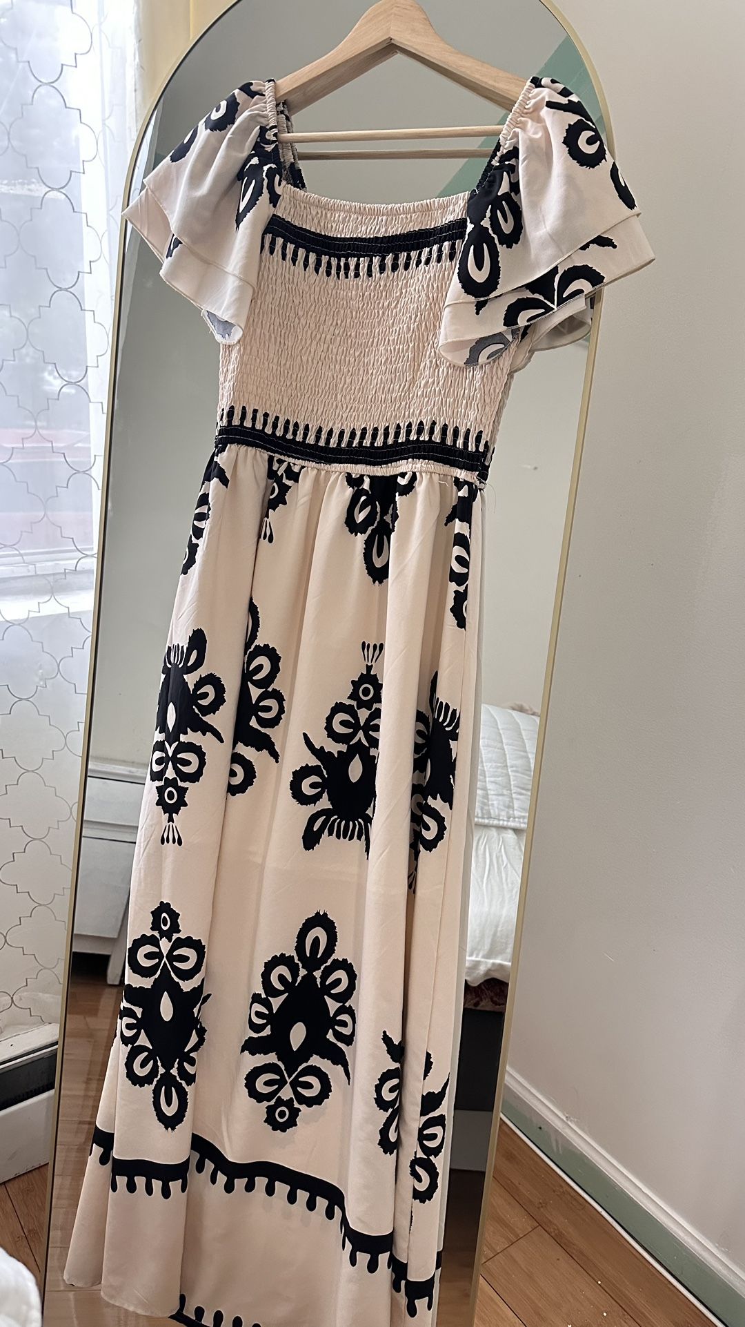 Boho Off-Shoulder Maxi Dress