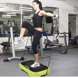 MUCHOO Vibration Plate Fitness Machine Whole Body Workout Platform Machine w/Loop Bands Body Slimmer Weight Loss and Home Training & Exercise