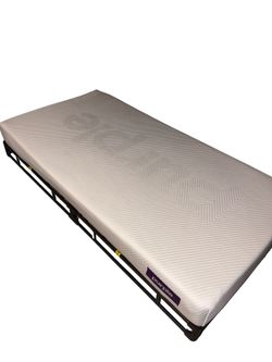 Twin size purple mattress & box frame
