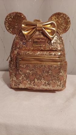 Rose Gold Minnie Mouse Backpack