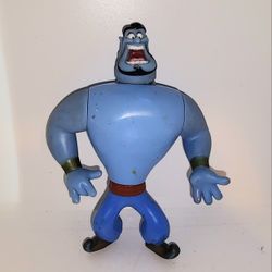 Vintage 90s Aladdin Genie 6 inch figure with changeable head.... pictures shown