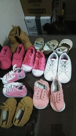 Some shoes are still new, converse, adidas