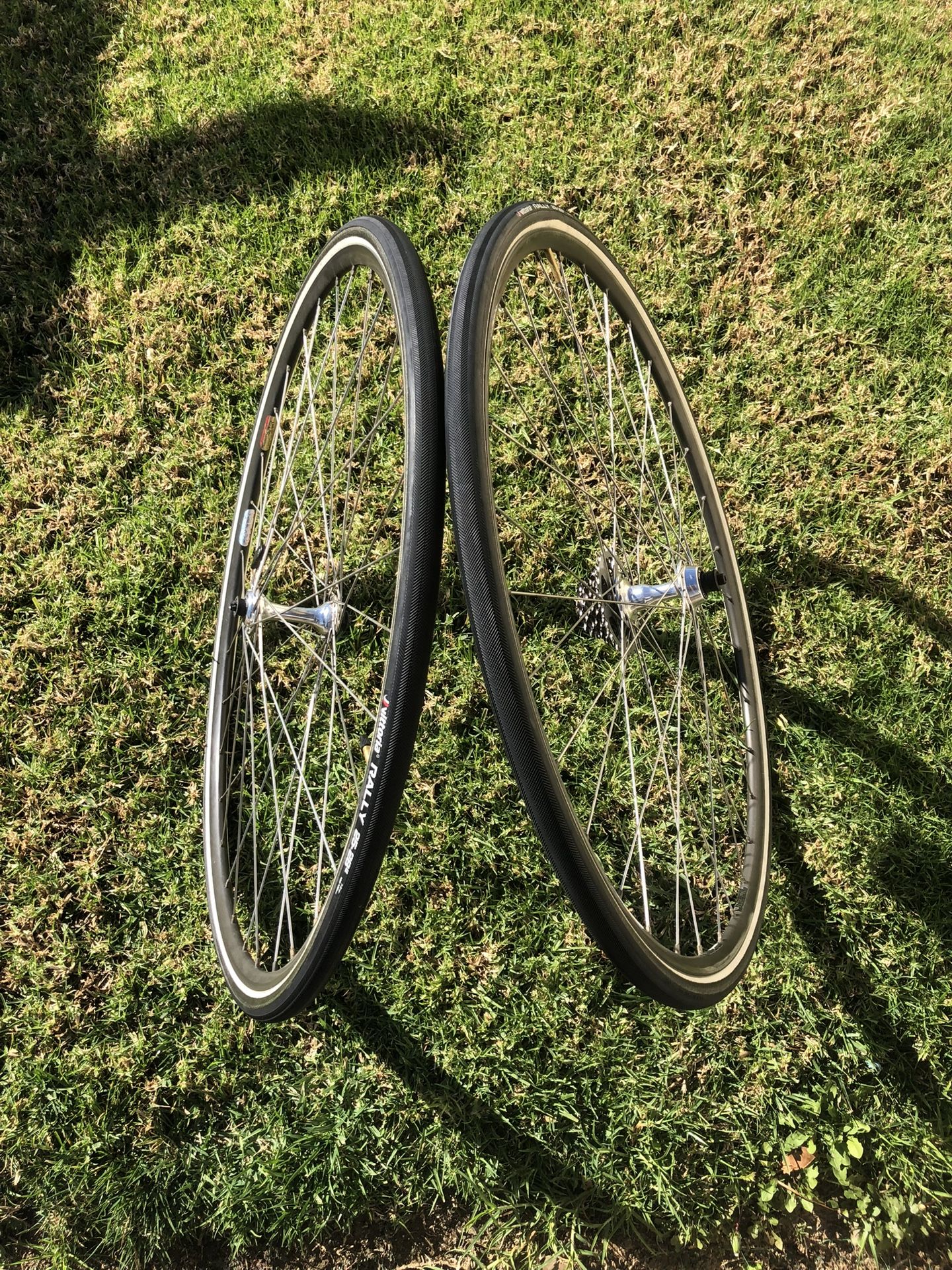 Dura Ace Hubs, Matrix rim w/ New Vittoria Rally Tubular Tires