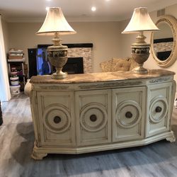 BOB MACKIE Credenza  Buffet Server with marble top