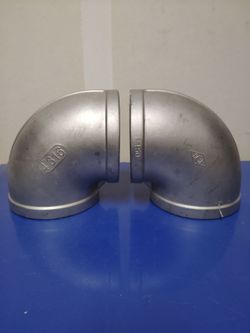 4" 316ss threaded 90