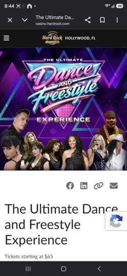 freestyle explosion tickets! front row