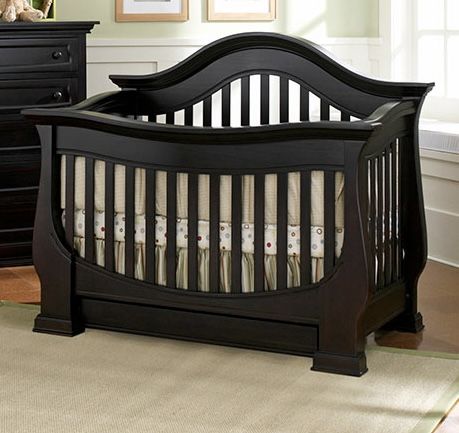 Baby Appleseed Davenport Convertible Crib in Espresso Cribs