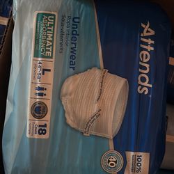 Attends Disposable Underwear Pull On with Tear Away Seams Large, AP0730, 42, 72 Ct