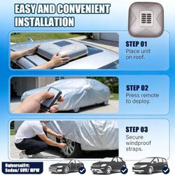 Automatic Retractable Car Cover with Solar Charging/Remote Control