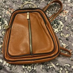 Valentina Leather Backpack Purse Gently Used