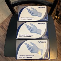 WOSTAR NITRILE GLOVES 3 Boxes 200ct Each READ ALL BELOW 