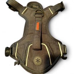 Black Kong dog harness with mesh lining and adjustable straps 