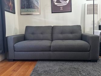 Living Spaces Grey Loveseat / Small Sofa – Excellent Condition