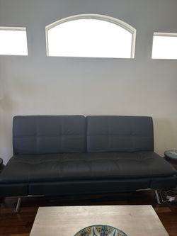 Long Sofa Bed ( Dark Grey)