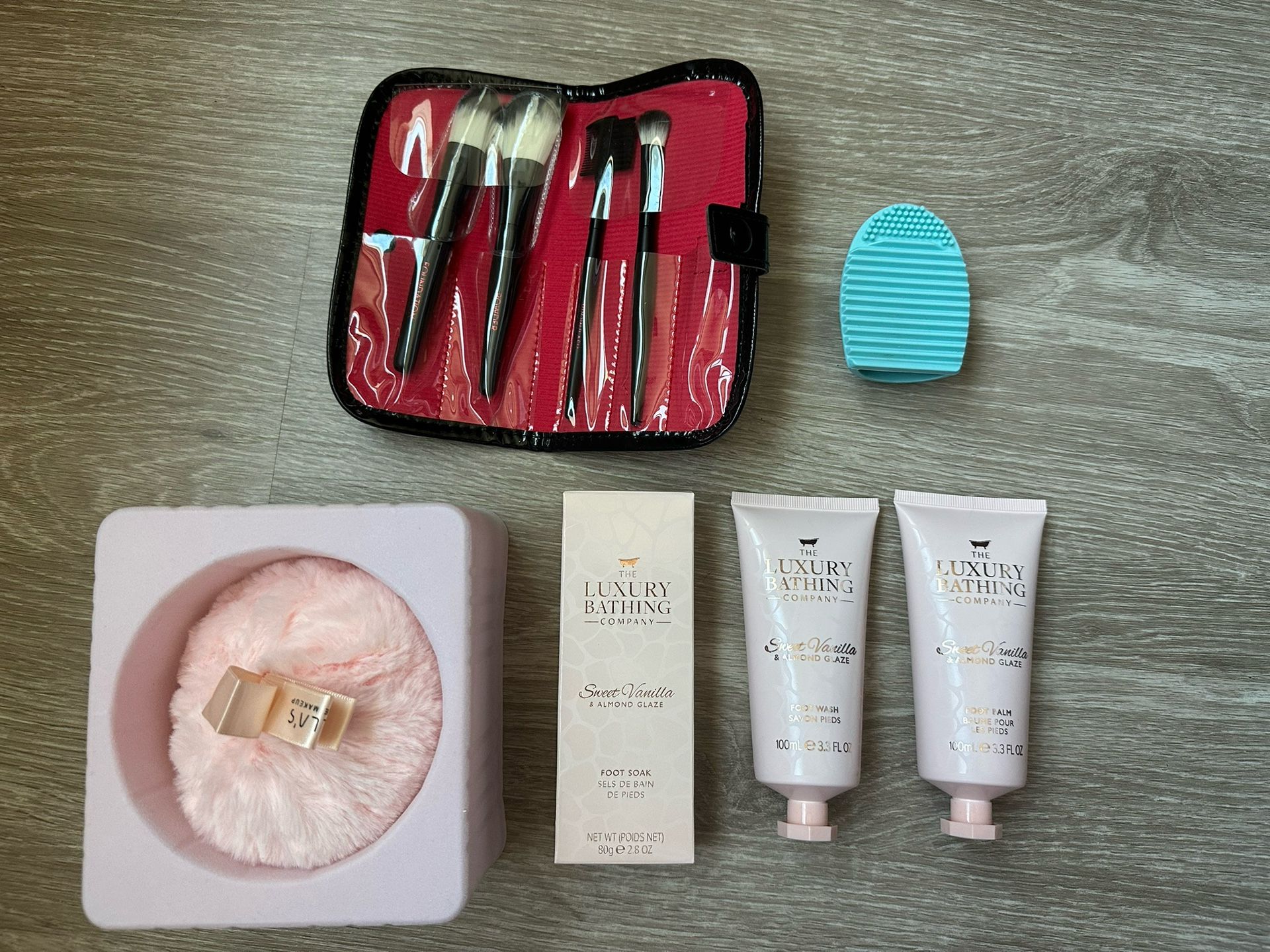 Foot Care; Makeup Ball; Makeup Brush Set And Silicon Brush Cleanser 