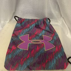 Unisex Under Armour 100% polyester Sackpack Backpack Purple 💜 Gym Bag 