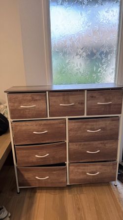 Rustic Fabric Drawer Storage Organizer