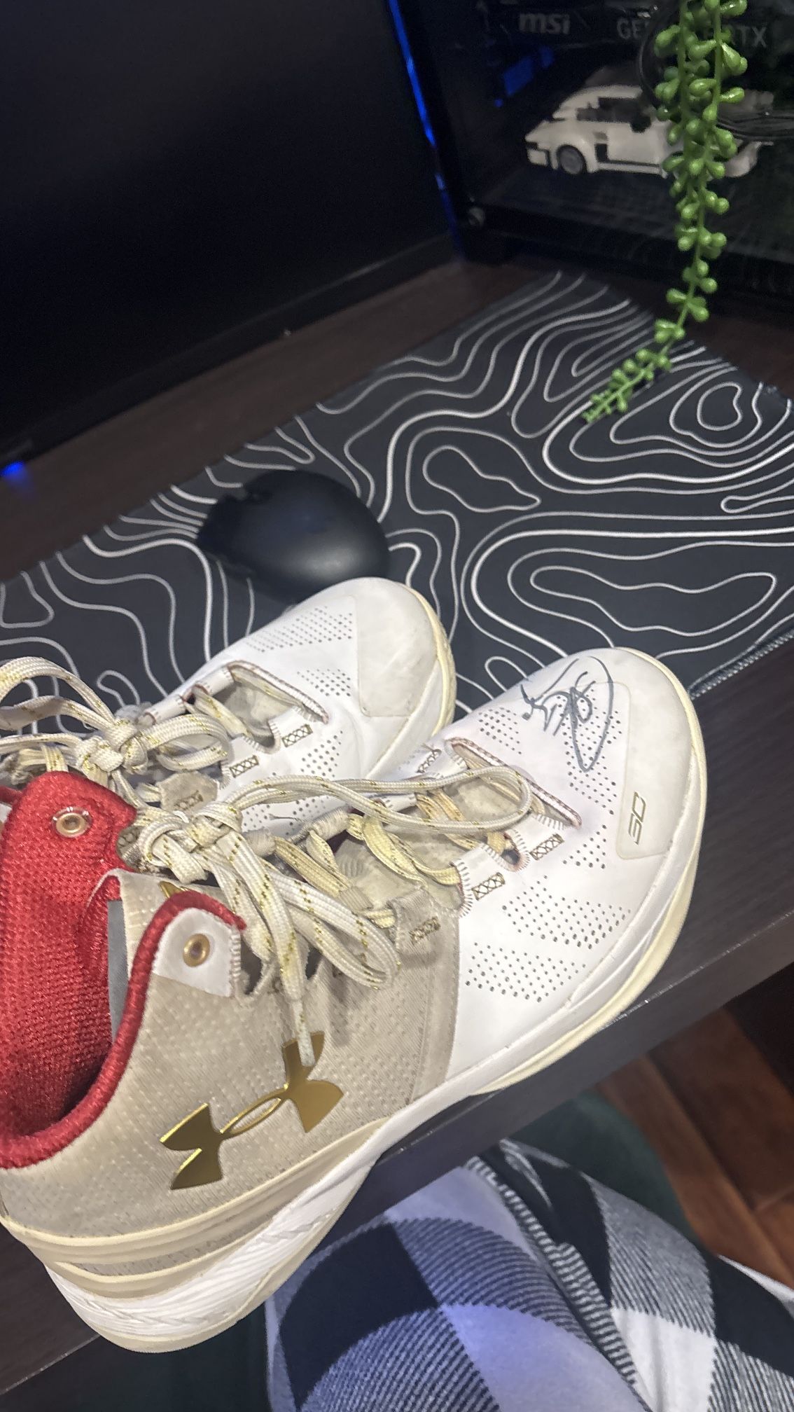 Signed Stephen Curry And Ayesha Shoes